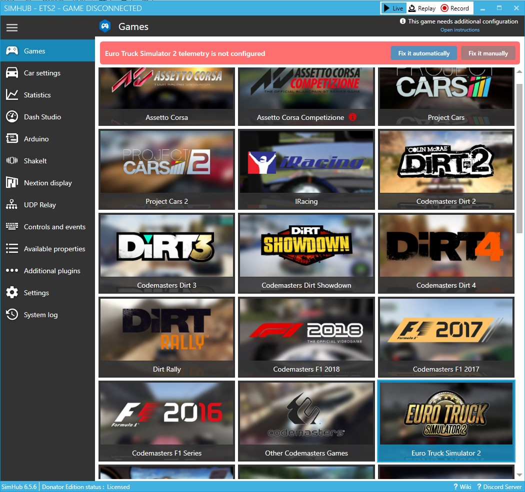 All about the SimHub program for SimRacing